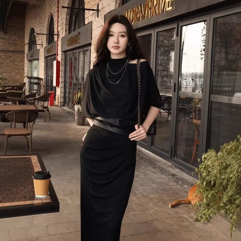 气质女神女夏御姐套装搭连衣裙2610范两件套场合穿高级感重要露肩