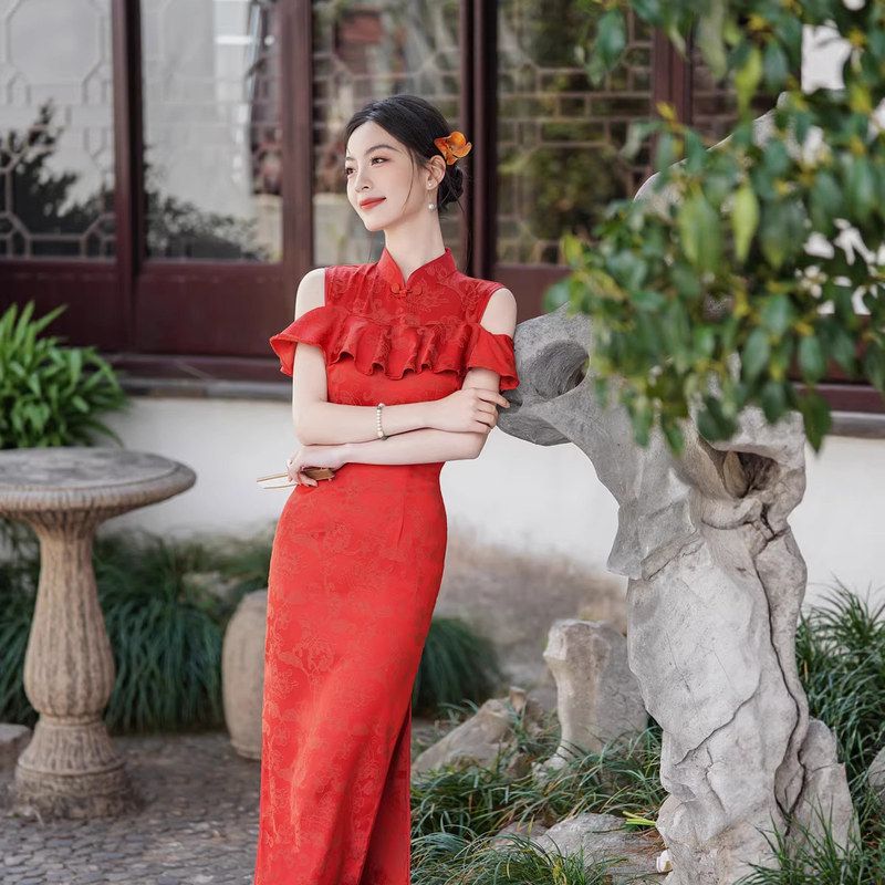小众敬酒服2026设计感订婚宴女年春夏新款旗袍复古红色会改良旗袍