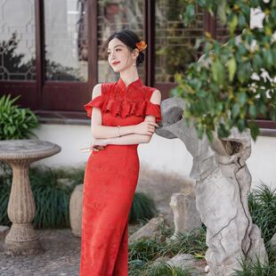 小众敬酒服2026设计感订婚宴女年春夏新款旗袍复古红色会改良旗袍