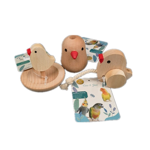 鸟类实木趣味寻食摇晃玩具中小型鹦鹉益智互动解闷摆件