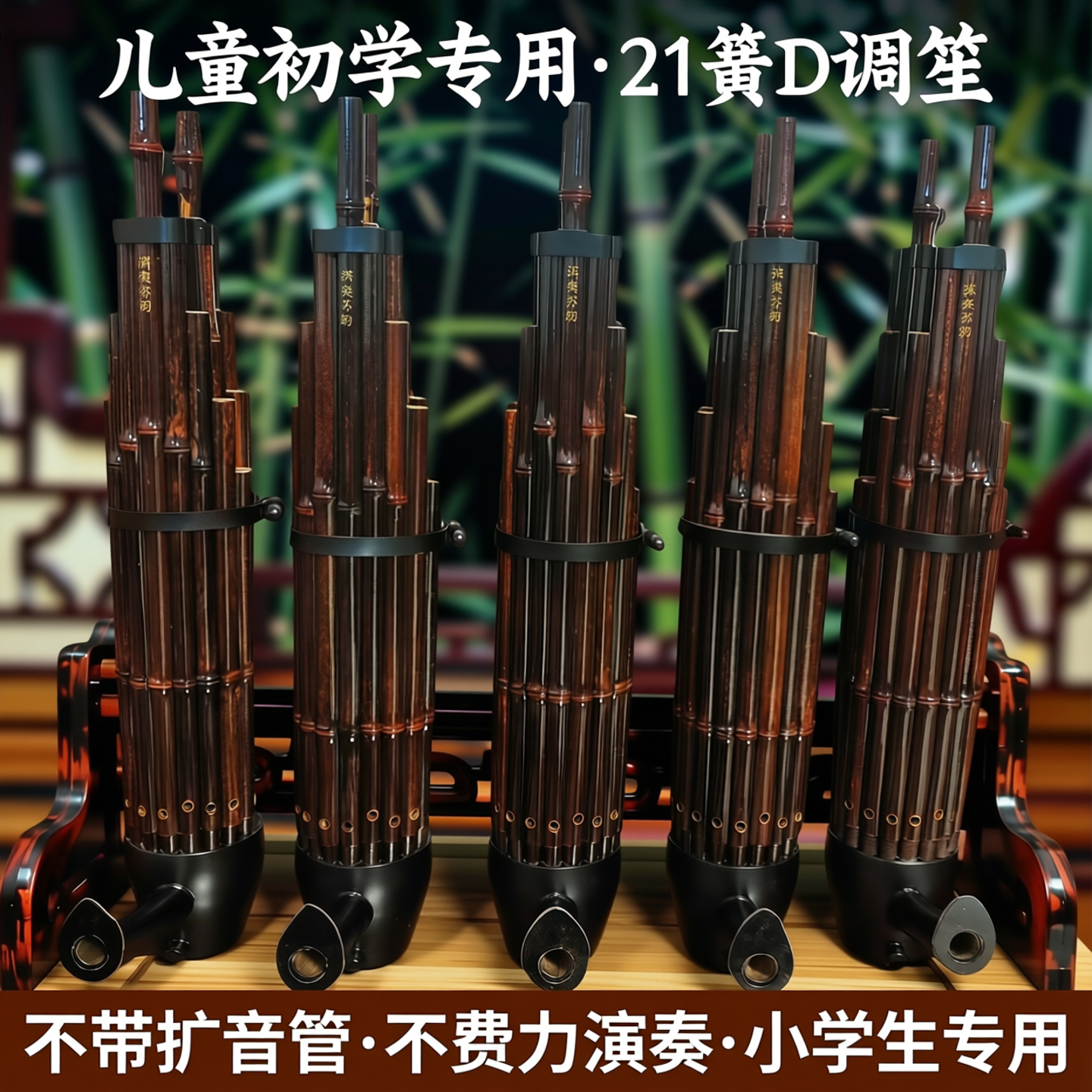 笙乐器儿童21簧笙d调不带扩音管75笙斗小学生专用初学笙不费力