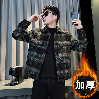 高级感夹克潮牌加厚翻领秋冬男装