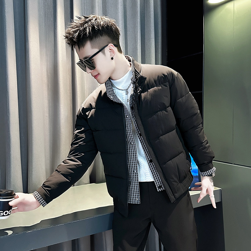 冬季假两件棉衣男装今年流行棉服