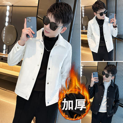 外套潮牌修身翻领秋冬季上衣夹克