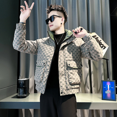 精神小伙棉衣男士修身韩版棉袄2024新款冬季男款羽绒服高级感外套
