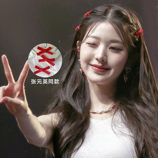 张元英同款蝴蝶结小发夹芭蕾风丝带绑发发带法式少女发卡头饰发饰