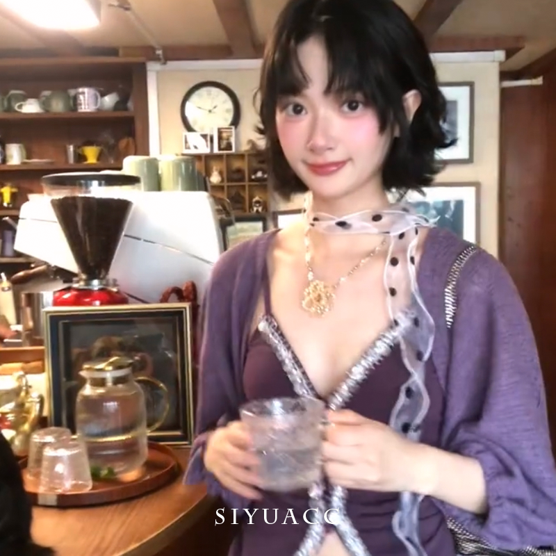 甜美波点网纱丝巾春夏时尚百搭系脖领巾丝带飘带系带围巾配饰女