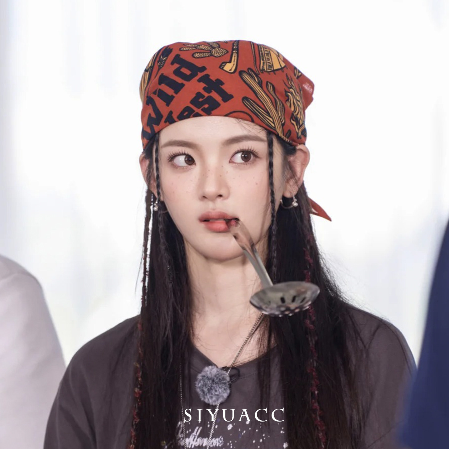 杨超越同款美式复古包头巾甜酷y2k嘻哈方巾时尚多功能丝巾配饰女