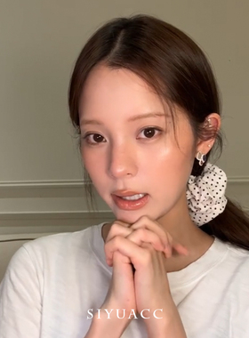欧阳娜娜同款白色波点发圈头饰女