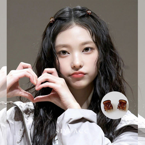 haerin姜海粼抓夹甜美公主头发抓