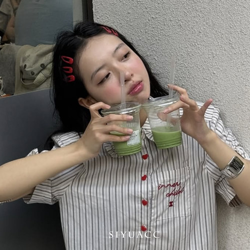 可爱红色水滴发夹简约百搭bb夹女