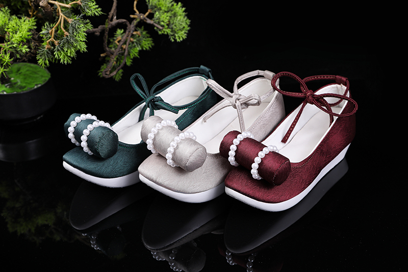 汉服女鞋增高登云履小枕头云头鞋