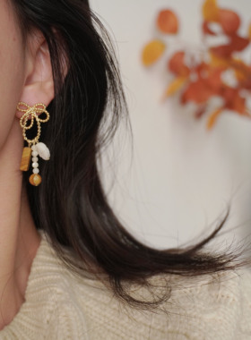 ThreeNymphs小众原创设计温柔耳环复古高级感气质春日氛围感耳饰