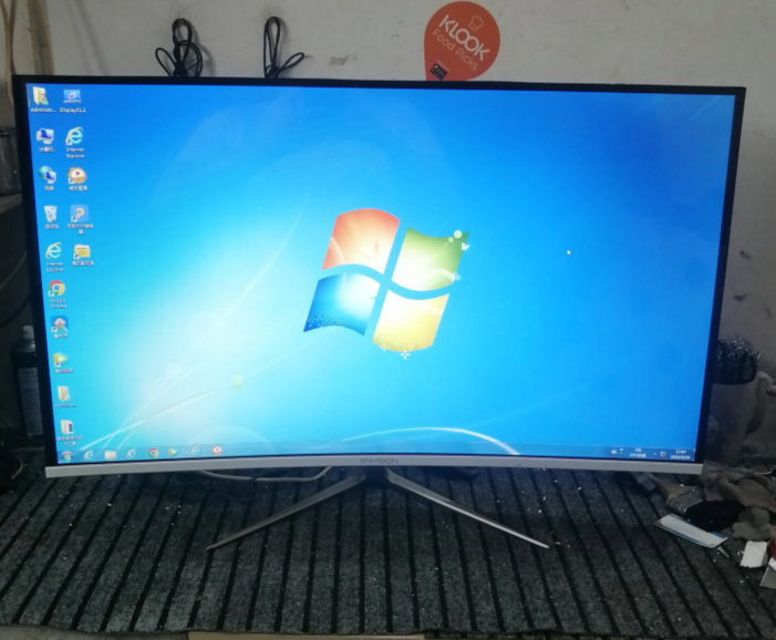 40寸曲屏显示器aoc c3908vwg 40寸 曲面超薄款 ips 无边框显示器