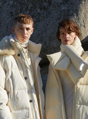 断码折扣极简风JS加厚款泡芙羽绒服四色中长款冬季保暖连帽