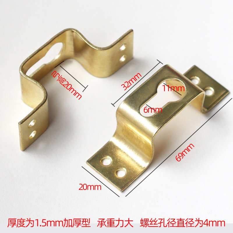 十字绣装裱挂画广告牌匾大副画框隐形挂钩四眼高弓暗挂五金配件