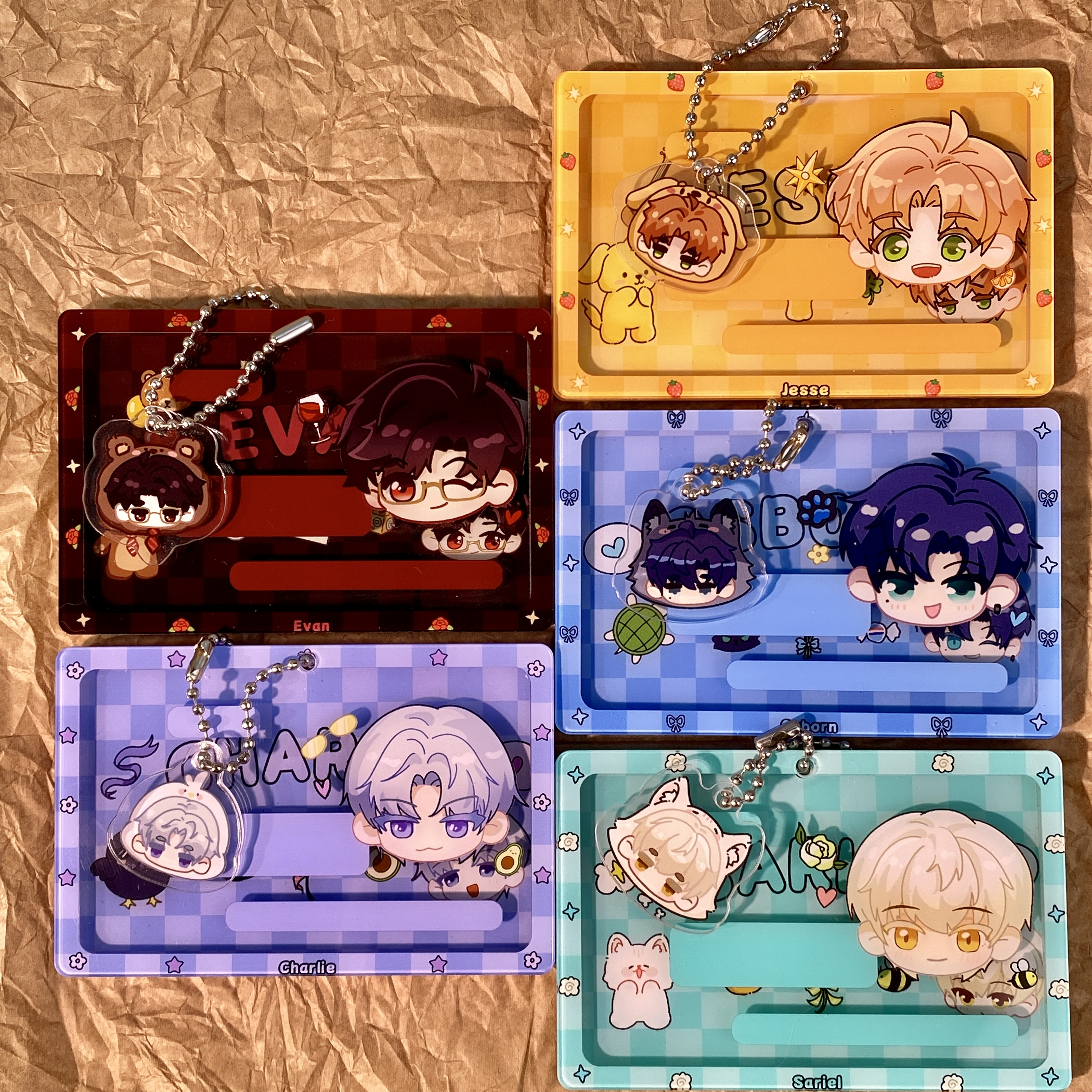 CuteAnnieee｜光与夜之恋萧逸齐司礼查理苏同人身份证卡套