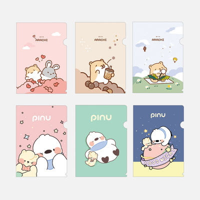 韩国mms可爱卡通动物a4收纳夹