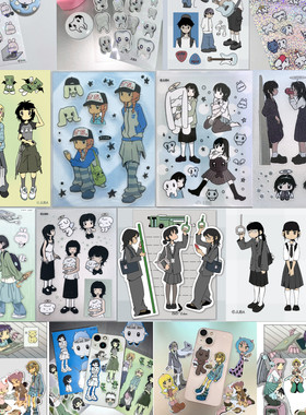 韩国JUBA咕卡手账日记素材装饰贴纸牙天使赛博少女日常ins风贴画