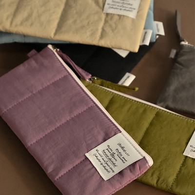 韩国monolike纯色复古收纳笔袋