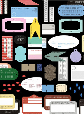 韩国flagg彩色日期星期手账素材贴标签咕卡日记本笔记装饰贴纸包