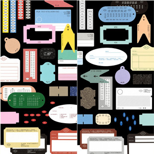 韩国flagg彩色日期星期手账素材贴标签咕卡日记本笔记装饰贴纸包