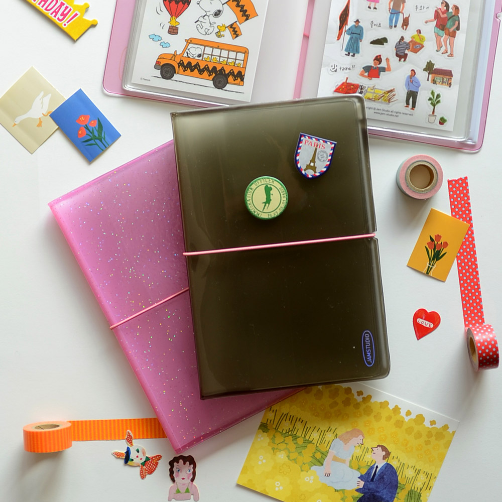 文具jamstudio炫彩透明pvc绑带