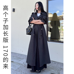 高个子170加长款风衣女款2026新款今年流行爆款高端系列灰色外套