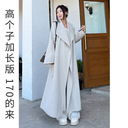 羊毛双面羊绒高级感女大衣长款冬