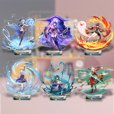 原神同人二次元立牌亚克力动漫摆件桌摆礼品钟离雷电将军魈胡桃