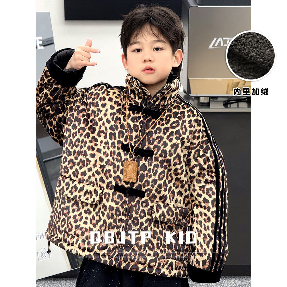 Q宝家童品秋冬新款 儿童年服豹纹加绒外套男童时尚洋气百搭拜年服,童装/婴儿装/亲子装,普通外套,淘宝优惠券,粉丝福利购,淘宝优惠卷