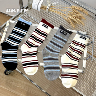 Q宝家童品11月新款 儿童袜子秋冬款男女童无骨中筒袜百搭卷边棉袜