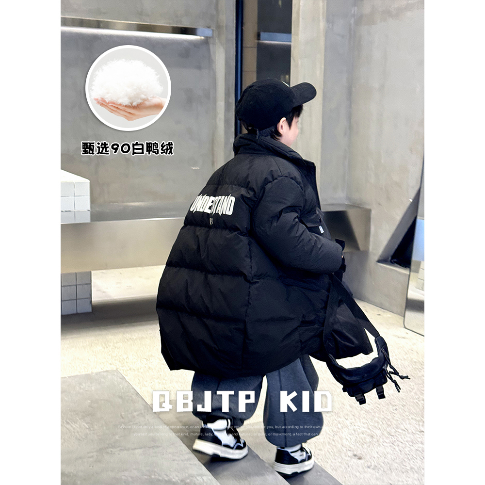 男童中长款羽绒服儿童冬季外套