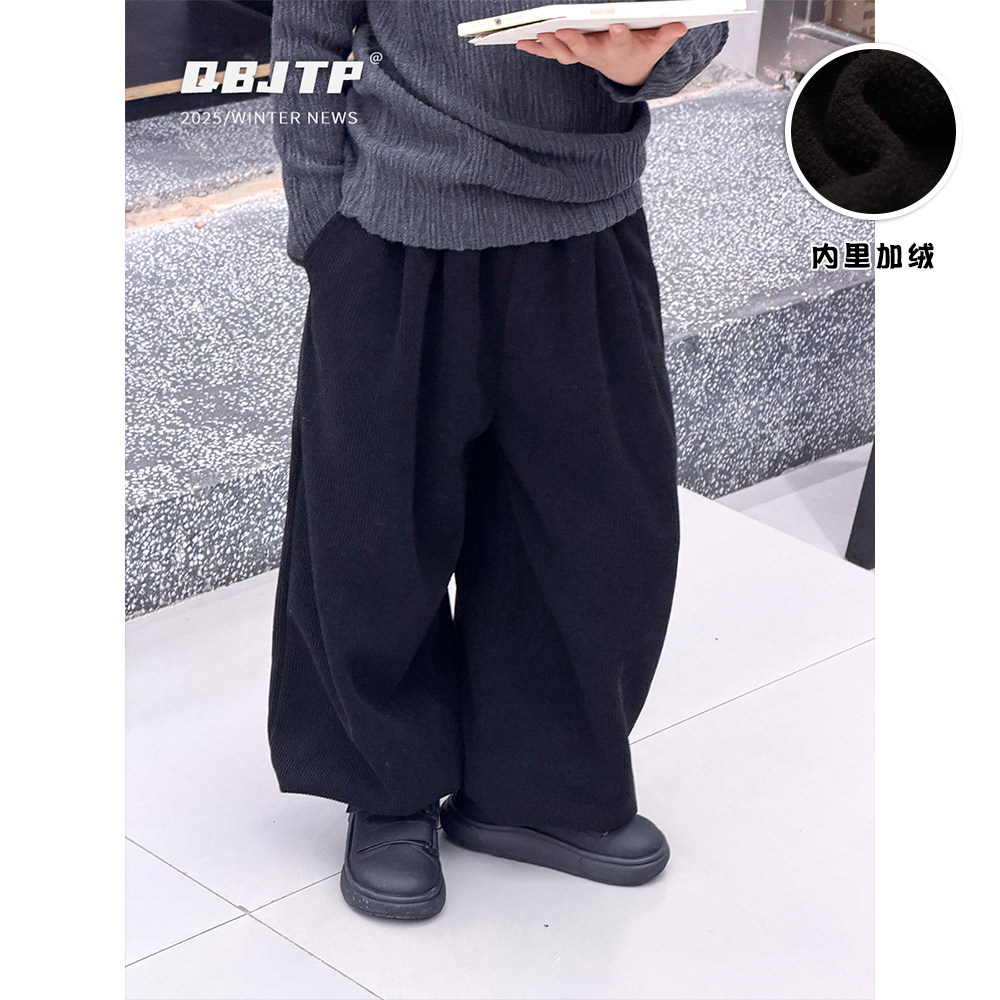 Q宝家童品11月新款 儿童裤子男童灯芯绒加绒裤宝宝冬款百搭休闲裤,童装/婴儿装/亲子装,裤子,淘宝优惠券,粉丝福利购,淘宝优惠卷