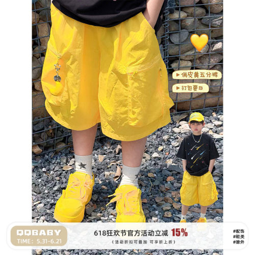 儿童五分裤夏季轻薄男童工装短裤