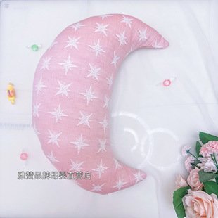雅赞糖果颈枕月亮枕婴儿侧睡神器安抚靠枕纯棉抱枕防侧翻卡通长条