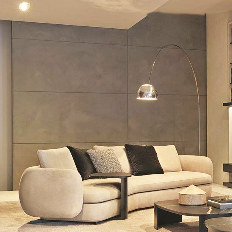 云顿摩登意式极简奶油风布艺沙发