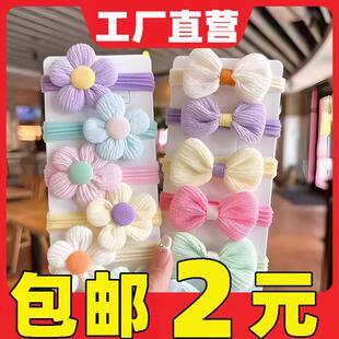 儿童发绳不伤发毛巾圈扎头绳女童蝴蝶结发圈头饰小女孩马尾橡皮筋