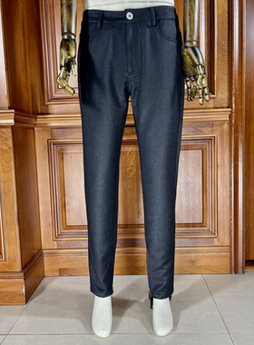 时着科技抗寒基础三防男羊毛合体时装长裤高级绒面SLP修身锥形裤