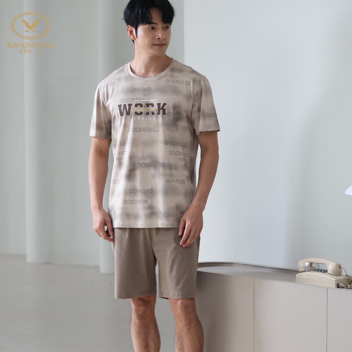 香放屁思一族夏纯棉莫代尔家居服