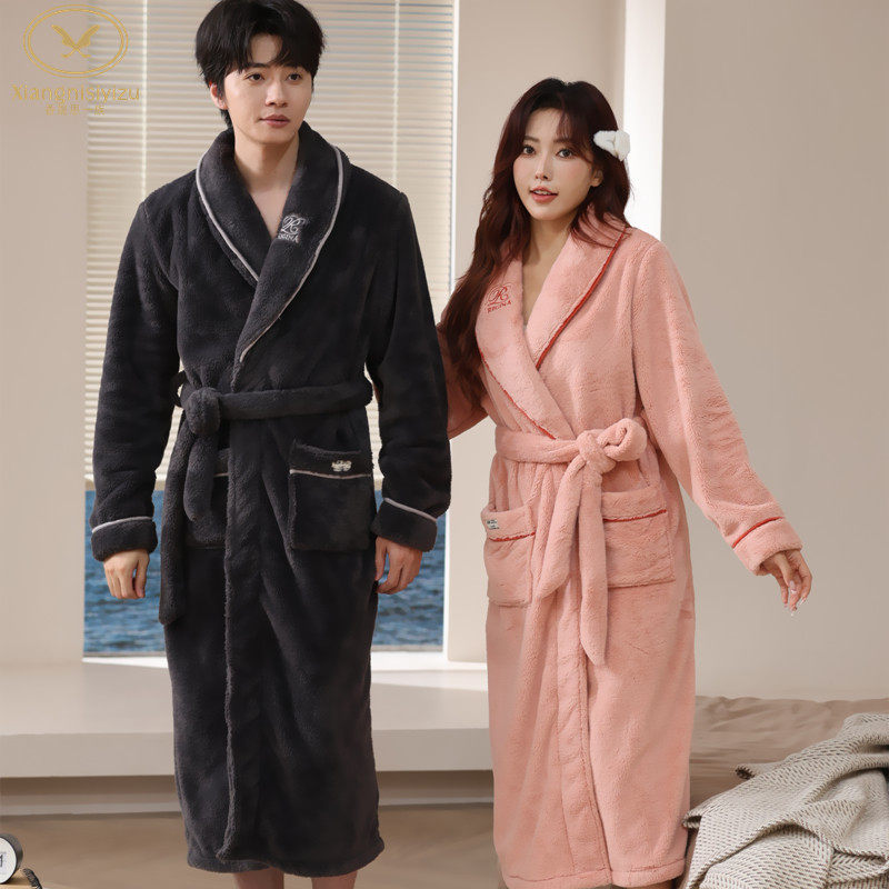 香旎思一族冬季情侣连身袍休闲开扣翻领甜美法兰绒不厚但暖家居袍,女士内衣/男士内衣/家居服,睡衣/家居服套装,淘宝优惠券,粉丝福利购,淘宝优惠卷