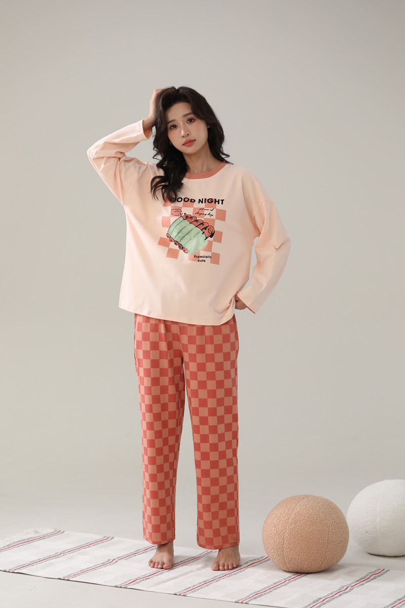 纯棉家居服香旎思磨毛女拉架休闲