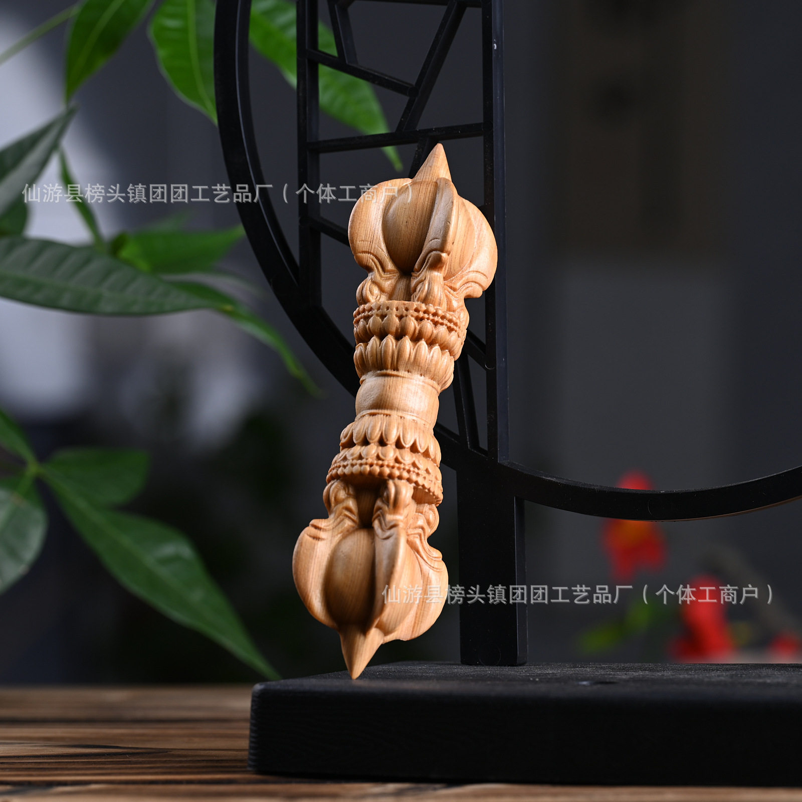 崖柏金刚杵四面佛六字真言木雕文玩手把件雷击木佛珠diy吊坠挂件