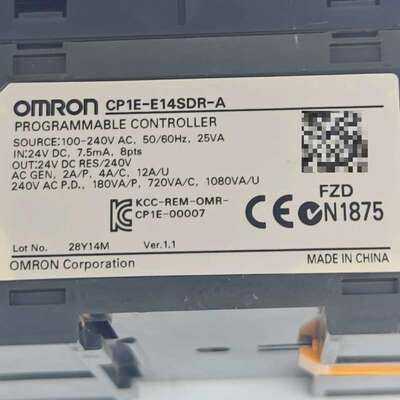 议价欧姆龙CP1E-E14SDR-A PLC控制器，原装拆机，成
