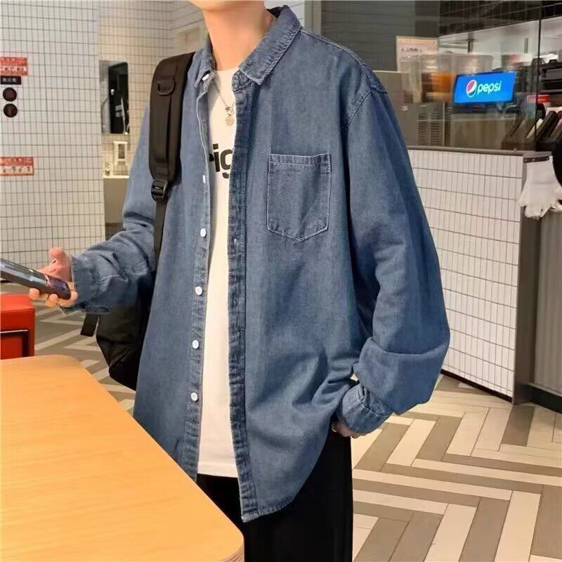 官方正品Mrakeai Kyyds MK牛仔长袖衬衫男春秋款休闲宽松港风外套