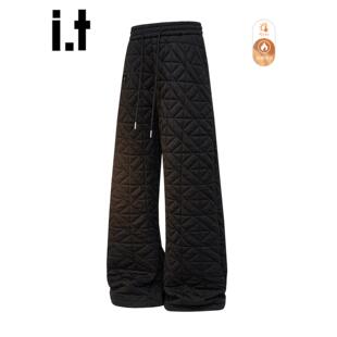 男女2025冬季 官方正品 MK保暖棉裤 Kyyds 黑色抽绳松紧腰夹 Mrakeai