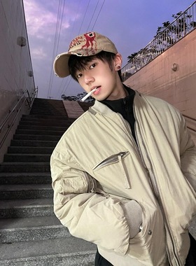 官方正品Mrakeai Kyyds MK美式复古bomber棒球服秋冬加绒加厚clea