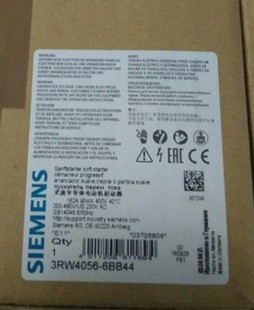 132kW 西门子SIRIUS 230A 6BB44询价 软起动器S12 400V3RW4073