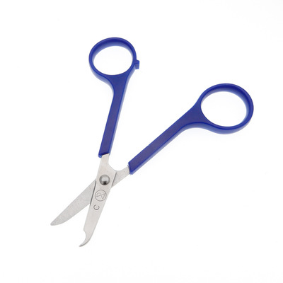 12cm皮肤缝线拆线剪塑料柄不锈钢挑线剪刀一次性月牙口拆线小剪刀