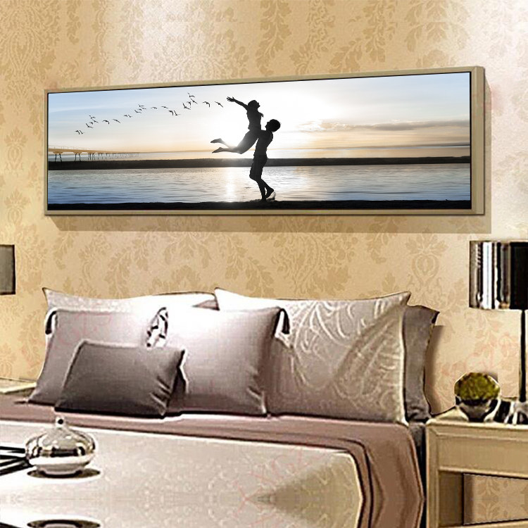 北欧现代人物风景海景大海床头画挂画装饰画画芯画布微喷画心